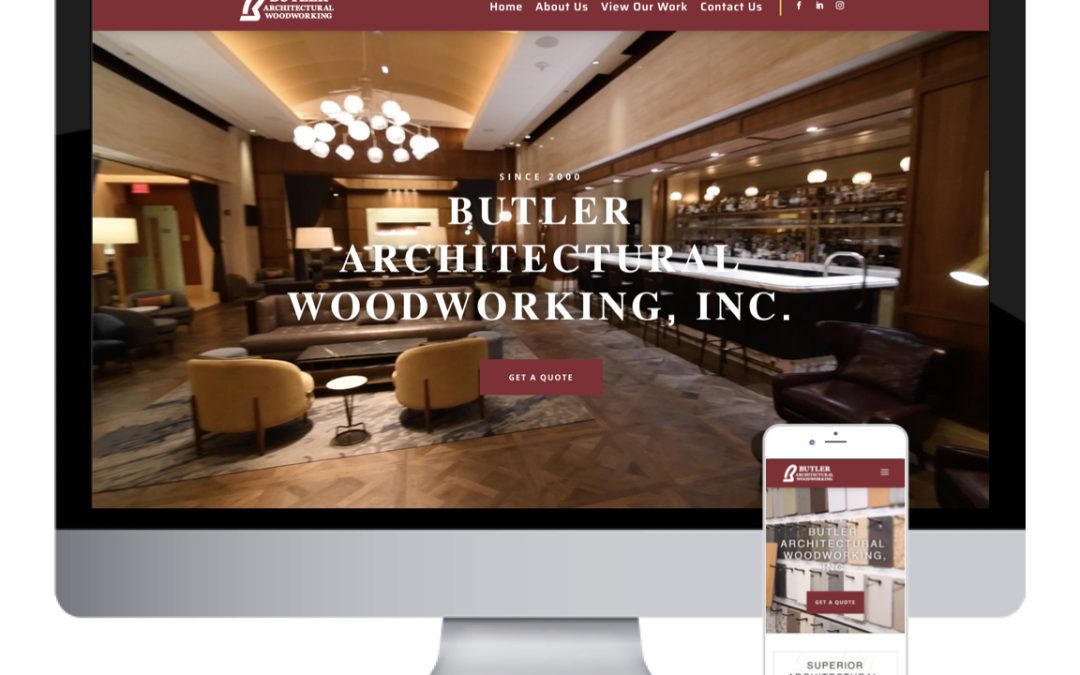 Web Design for Butler Architectural of New Bedford, MA