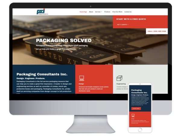 Website Design for Packaging Consultants Inc. | New Bedford, MA
