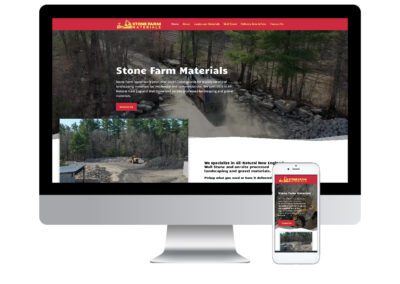 Web design for Stone Farm Materials