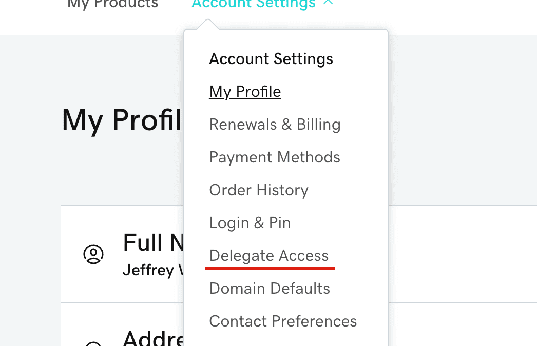 How to Grant Delegate Access in GoDaddy