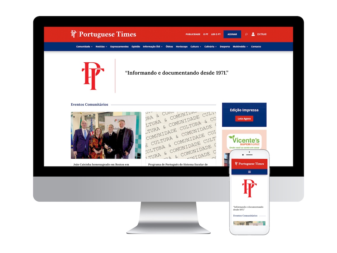 Portuguese Times Website Desig