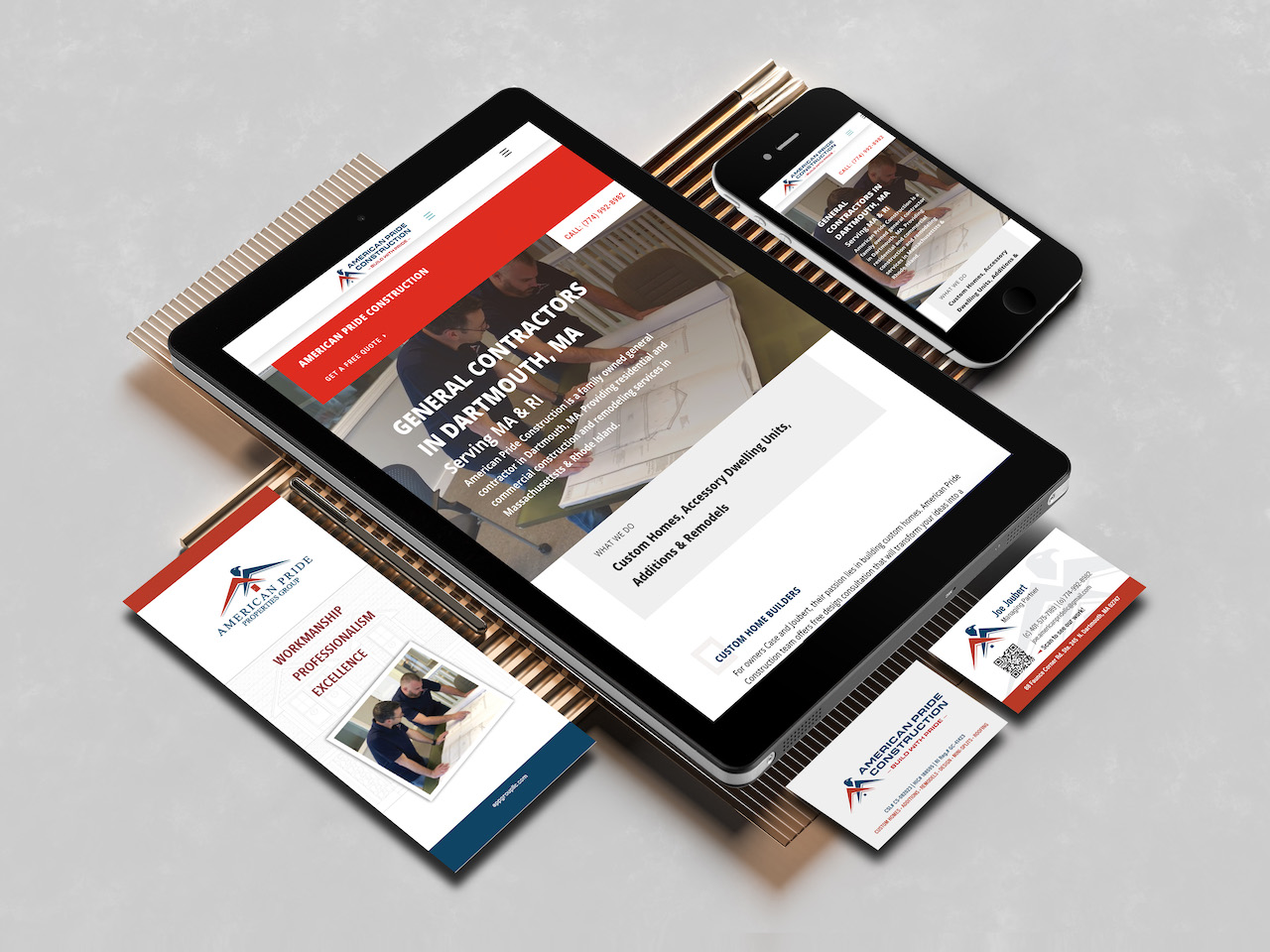 This brand development project for American Pride Construction focused on strengthening their identity and positioning them as a trusted leader in residential construction.